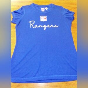 New York Rangers Concepts Sport Sleepwear Licensed Women's Medium Blue Shirt